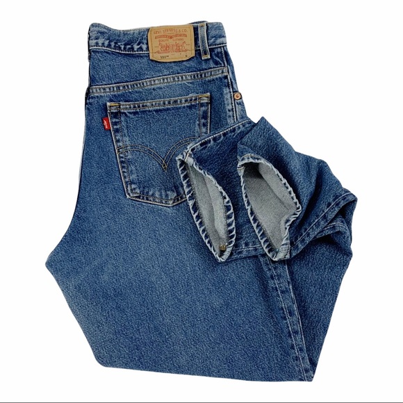 Levi’s Woman's 550 Classic Relaxed Blue Jeans Tapered Leg - Picture 12 of 16